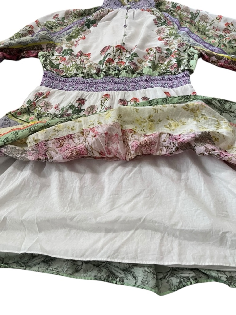 Alice + Olivia Lavinia Tiered Floral Print Mini Dress - Picture 11 of 16